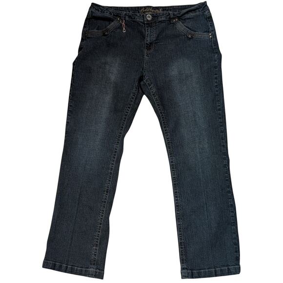 VTG Bubblegum USA Brand Blue Jeans Women's Size 20 Plus Bootcut Pink Keychain - Picture 1 of 10